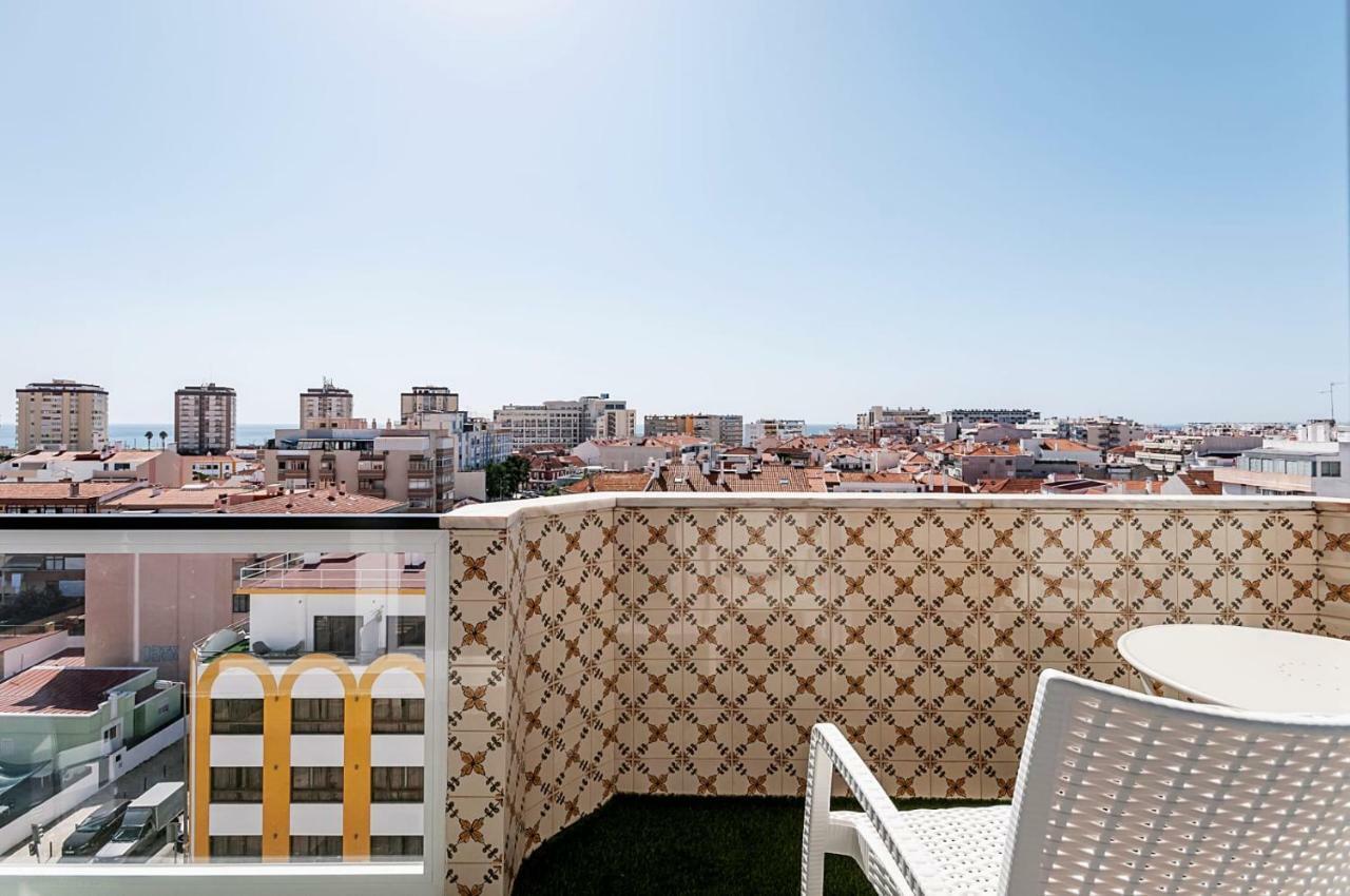 Lovely Lisboa Costa da Caparica seaview apartment Exterior foto